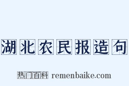 湖北农民报造句是什么意思的图片
